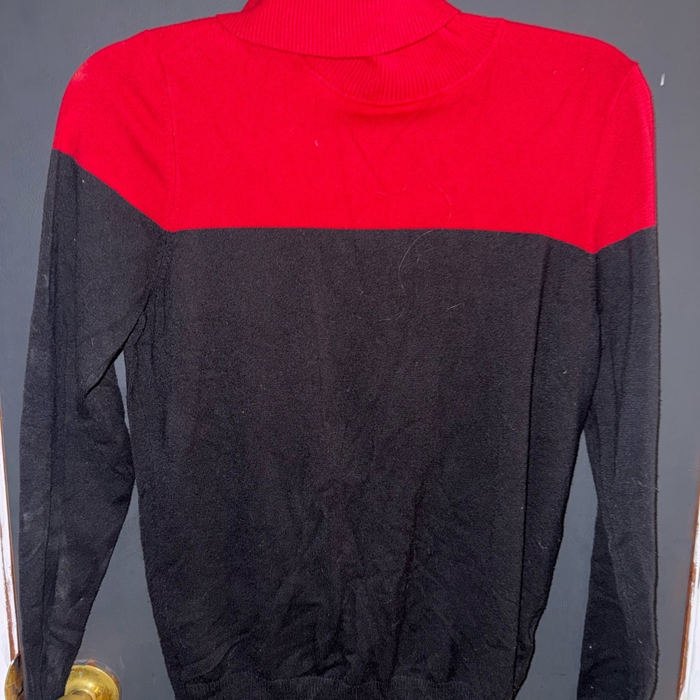 Women’s Red and Black Sweater